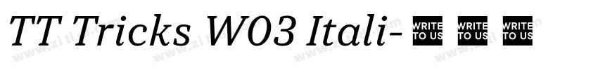 TT Tricks W03 Itali字体转换